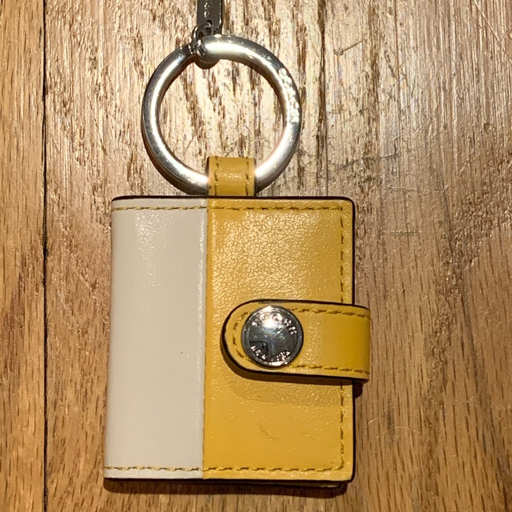 Coach Picture Keychain Yellow NEW